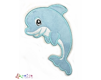 Applikation Delfin Filz Plüsch Parche Felt Applique - Schultüte Einschulung freie Farbwahl Applique