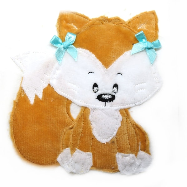 Applikation Fox Fuchs Felt Applique -  free color choice Aufnäher parche patch Aufbügel Bügelbild Kindermode Kleidung Stickerei