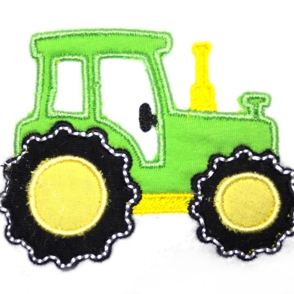 Applikation Tractor  Felt Applique -  free color choice Aufnäher parche patch Aufbügel Bügelbild Kindermode Kleidung Stickerei