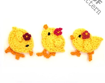 Crochet Pattern - Instant PDF Download - Little Chick crochet pattern #2 applique