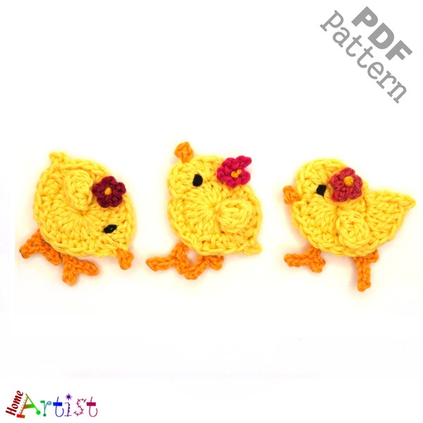 Crochet Pattern - Instant PDF Download - Little Chick crochet pattern #2 applique