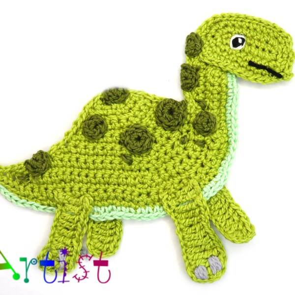 Crochet Dinosaur Applique Etsy