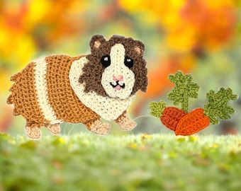 Guinea Pig Crochet Chinchilla Applique Custom Color Sew-On Patch