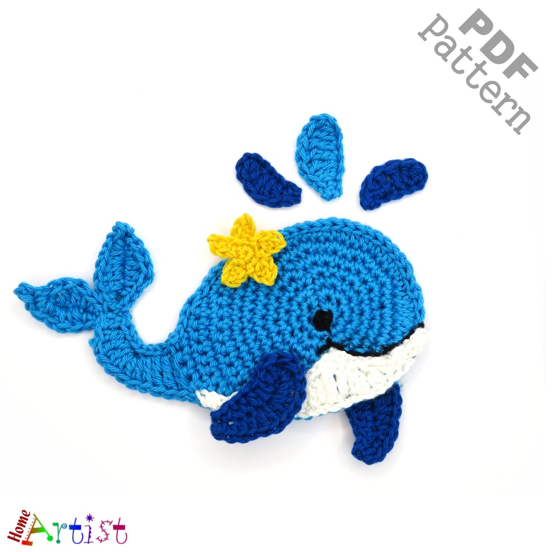Buy Crochet Pattern Whale Sea Creature Applique Patch US