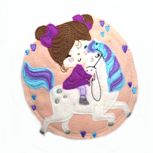 Applikation Horse Pony  Felt Applique patch -  customize with free color choice Aufnäher parche patch Aufbügel