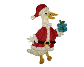 Crochet Santa Goose Applique Pattern (US Version PDF)