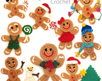 Crochet Gingerbread Applique Custom Color Sew-On Patch