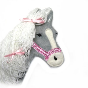 Embroidered Felt Horse Applique - Pony Patch, Fantasy Decor