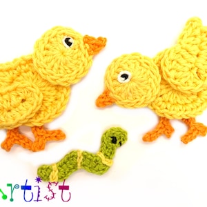 Crochet Chick Applique: Custom Color Sew-On Patch