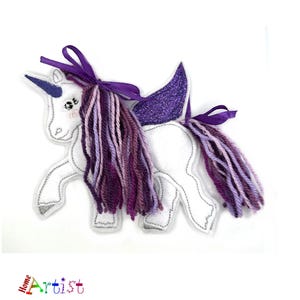 Felt Unicorn Applique: Embroidered Pony Patch