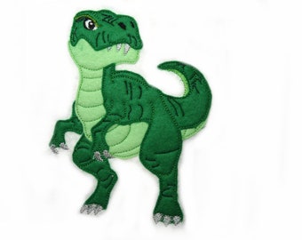 Dinosaur Felt Applique: T-Rex Patch, Custom Color Choice