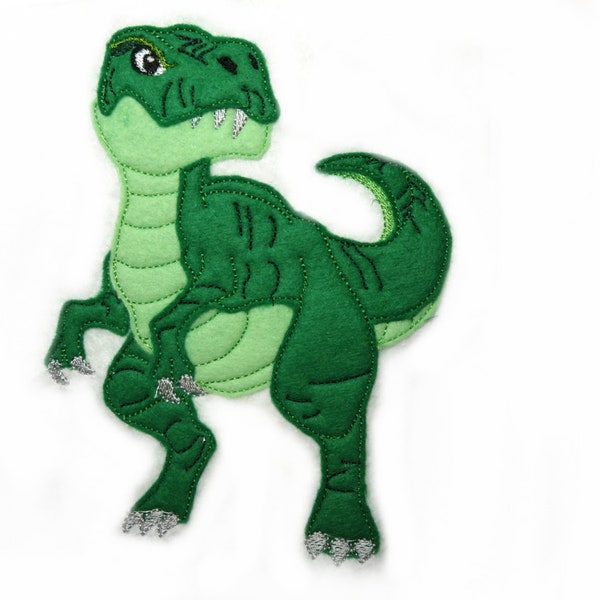 Applikation Dino Dinosaurier Dinosaurus Trex  Felt Applique -  free color choice Aufnäher parche patch Aufbügel