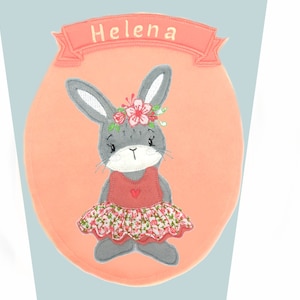 Personalized Schultüte Cover: Bunny Ballerina Felt Appliqué