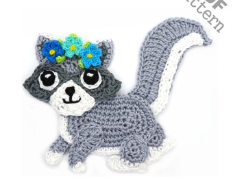 Crochet Pattern - Instant PDF Download - Wolf Crochet Applique Pattern applique