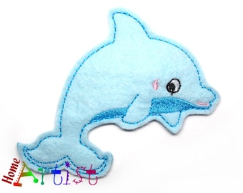 Applikation Delfin Filz Parche Felt Applique - Schultüte Einschulung freie Farbwahl Applique