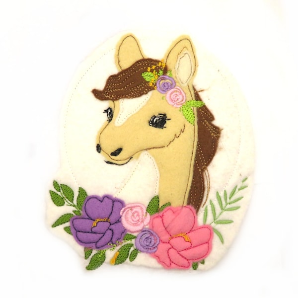 Applikation Horse Felt Applique -  free color choice Aufnäher parche patch Aufbügel