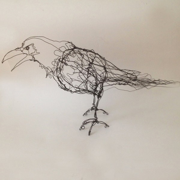 Crow Wire Sculpture - Etsy
