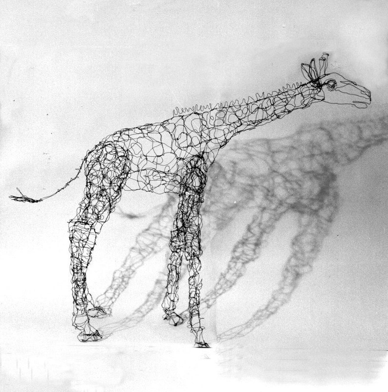 Giraffe-wire Drawing Sculpture - Etsy