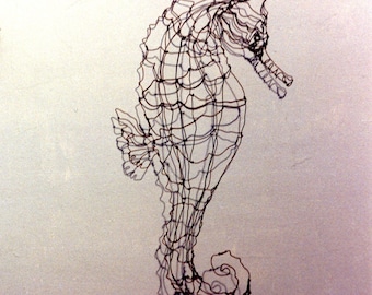 Seahorse--Wire Drawing Sculpture art