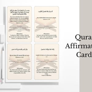Islamic Affirmation Cards Printable, Quran Verse Card, Islamic Printable, Quranic Affirmations, Reminder Card for Kids, Muslim Affirmations
