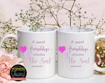 Christian friends/sister scripture mug, religious, baptism gift etc