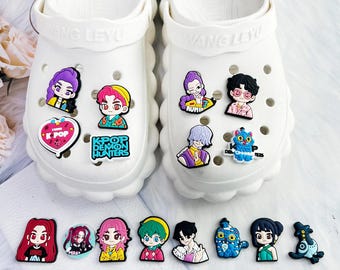 Set di 16/18 ciondoli per scarpe fai da te Kpop Demon Hunters, accessori per bambini a tema cartoni animati