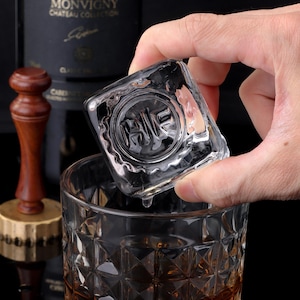 Custom Whiskey Ice Cube Logo, Personalize Name Ice Stamp, Custom Cocktail Ice Cube Stamp, Cold Drink Stamp Custom, Birthday Party Gift