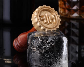 Whiskey Ice Stamp and Cold Drink Stamps, Cube Stamp for Bar, Business Ice Stamp for Custom Cocktails, Perfect for Summer Parties and Events