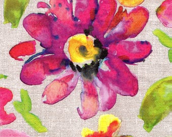 2 (Two) Paper Lunch Napkins for Decoupage/Mixed Media - Bold Pink Daisy flower floral