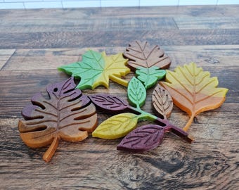 Leaf Leaves COASTER Set of 5 - Handmade by BPWaters