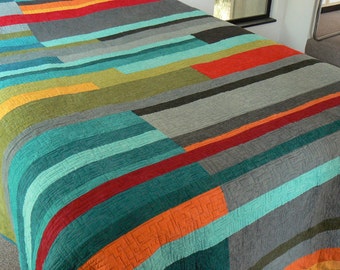 Mid-Century Modern Quilt - Made-to-order