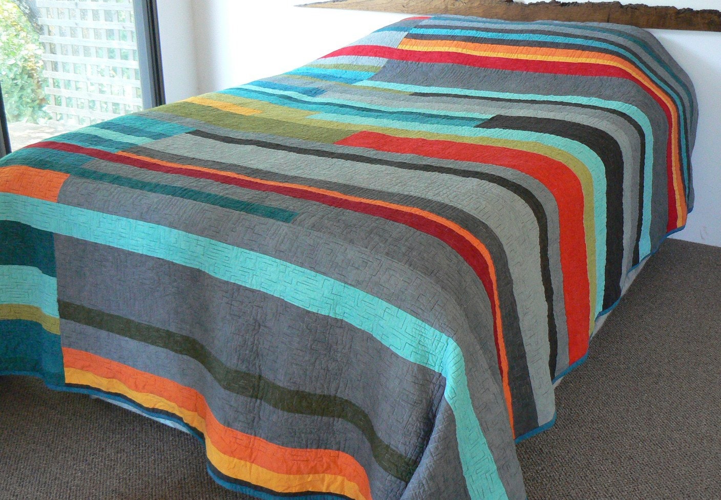 Midcentury Modern Quilt Madetoorder Etsy