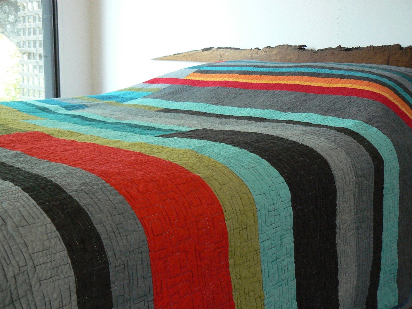 Midcentury Modern Quilt Madetoorder Etsy UK