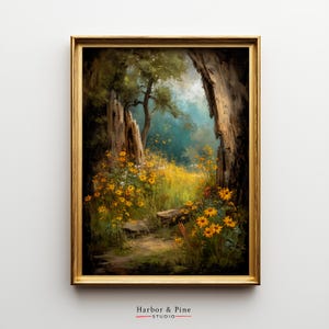 Twisted Landscape Printable, Rustic Moody Landscape Composition, Earthy Nature Wall Art, Vintage Twist Decor, Unique Rustic Wall Print