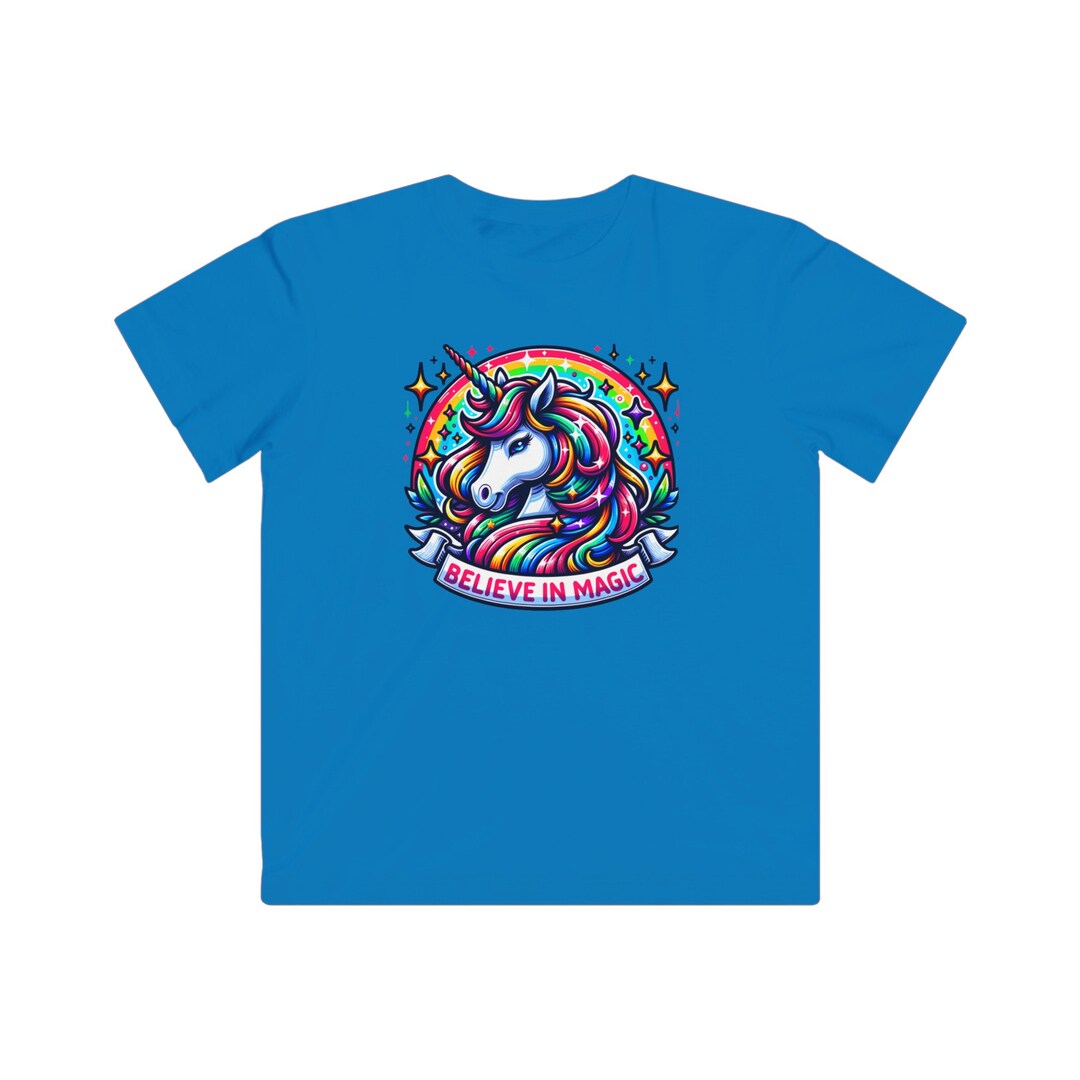 Believe In Unicorn - Half Sleeves T-Shirts For Kids - Dark Pink main image 0