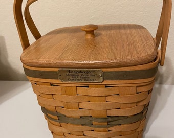 longaberger basket with lid