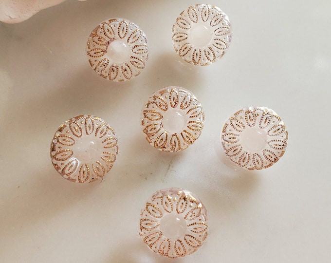 Moonglow Buttons Glass Buttons Lot Bridal Buttons Doll Buttons Vintage