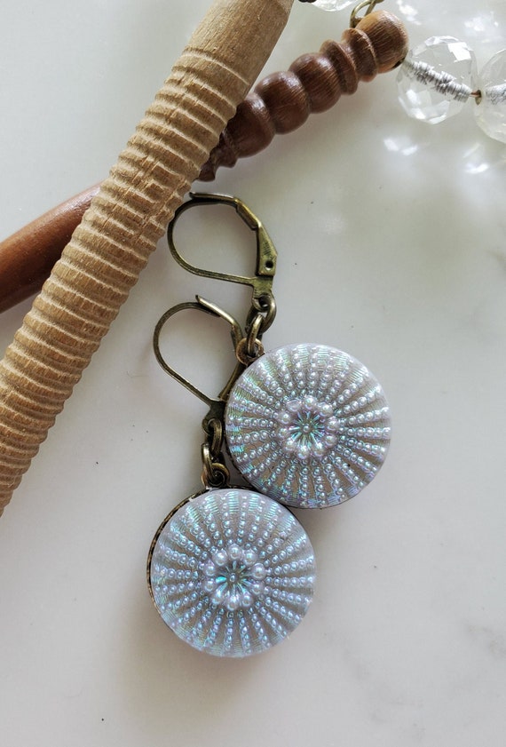 Czech Glass Earrings Boho Earrings Dangle Bridesmaid Earrings