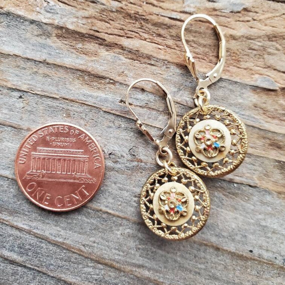 Antique Button Earrings Vintage Button Earrings Parisian Etsy