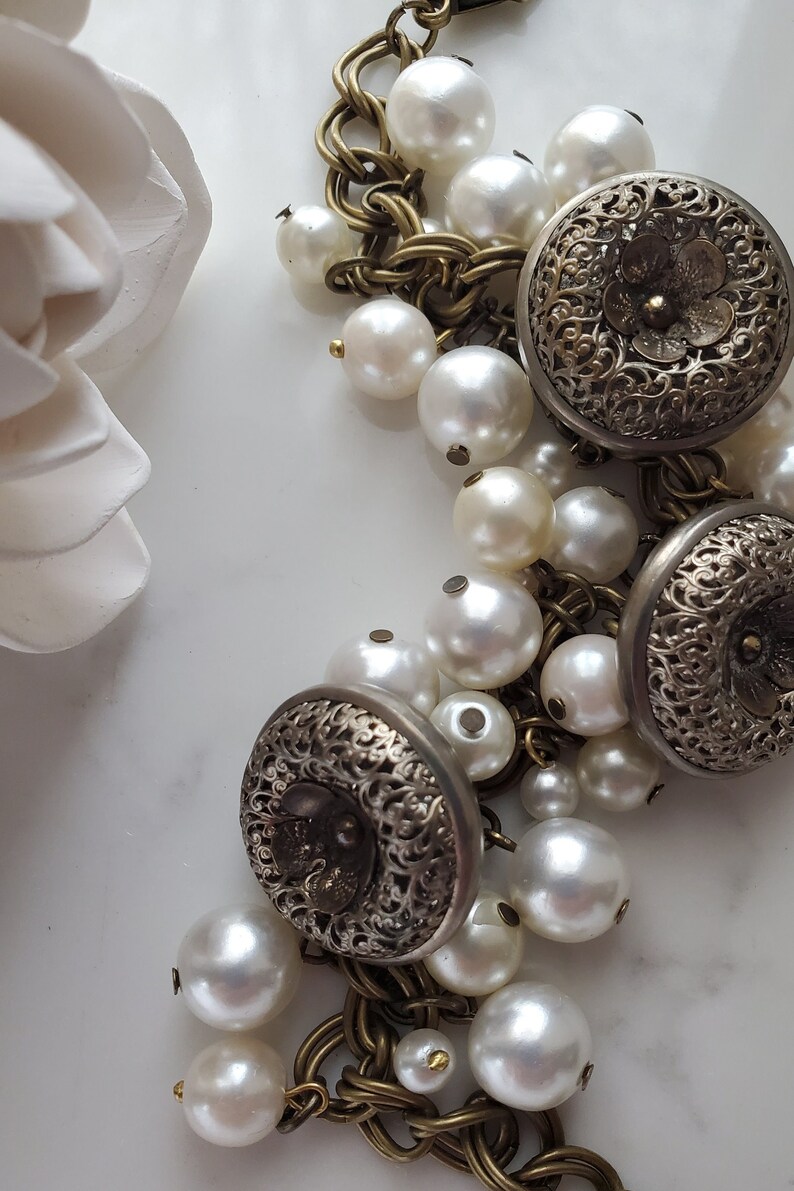 Parure De Bijoux Vintage Gontié Paris - Collier Et Bracelet Signés, Occasion