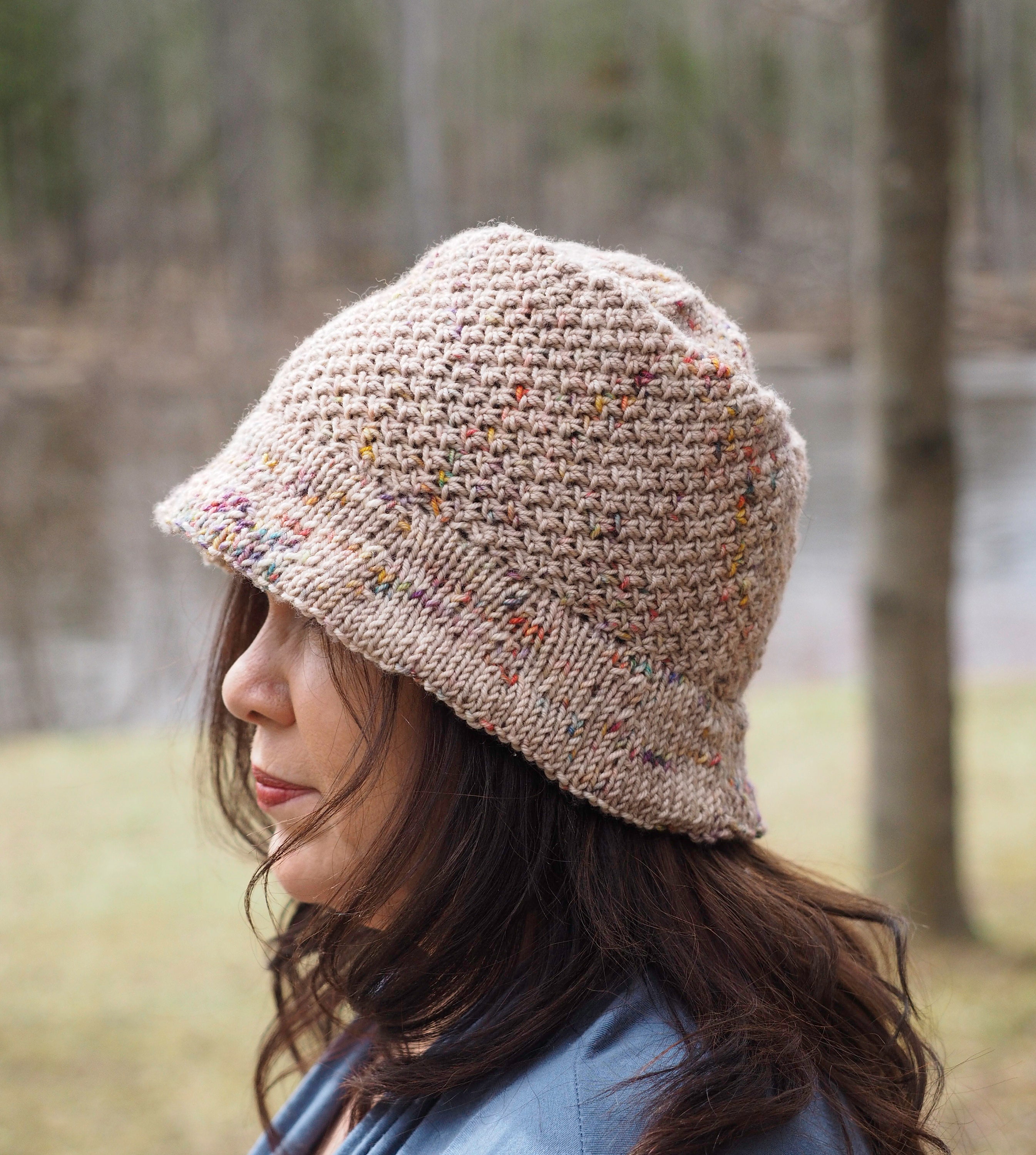 Bucket Hat Knitting Pattern Bucket Hat Women Knit Pattern Boho Etsy