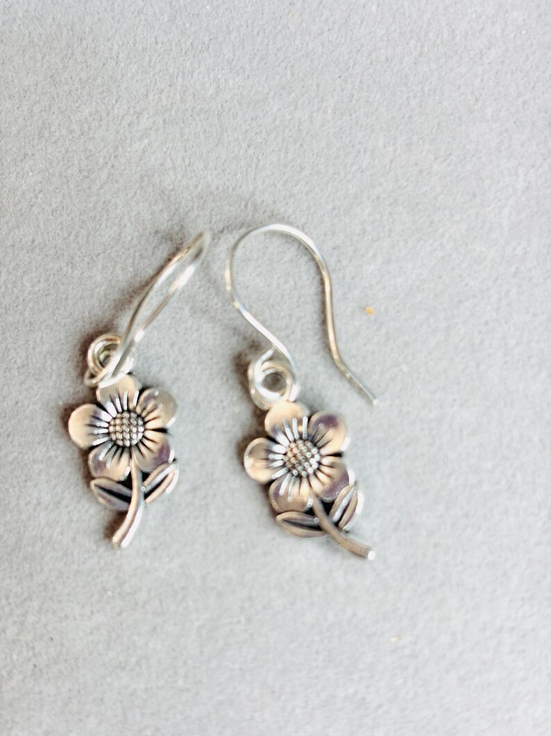Fleur Drop Earrings - silver main image 1