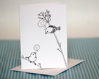 Valentine Love Birds Greeting Card