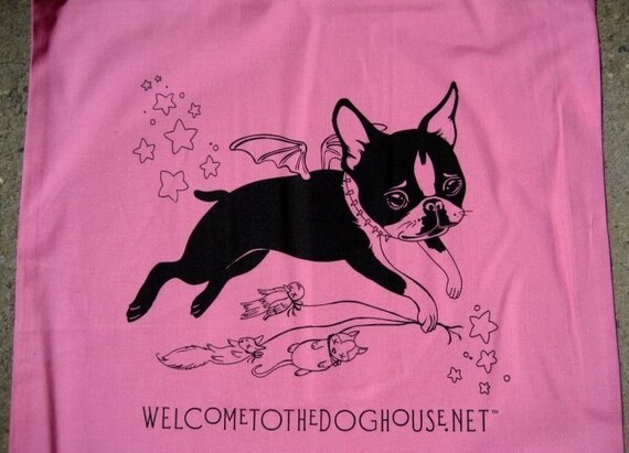 Boston terrier tote bag hot sale