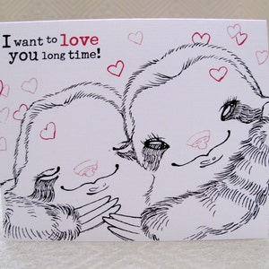 Love & Valentine Sloth Greeting Card