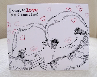 Love & Valentine Sloth Greeting Card