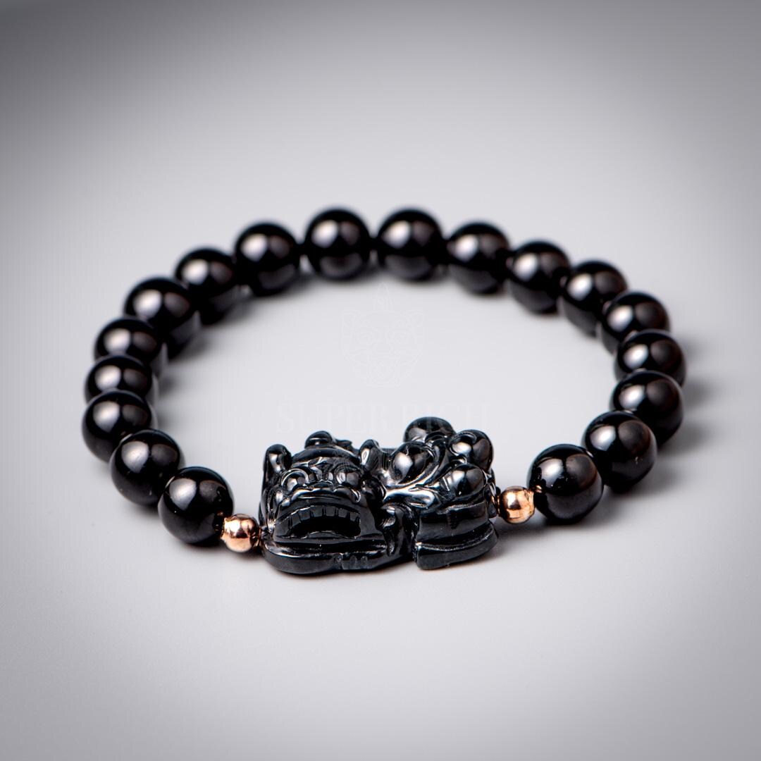Natural Black Jade Pixiu Bracelet 天然黑翡翠貔貅 | Type A