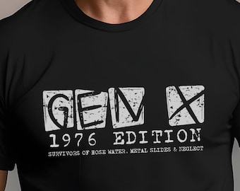 50th Birthday gift for men, Gen X Birthday Shirt, Born in 1976 t-shirt Gen Xer, 1965 1980 50th bday Dad Birthday, Grandpa Pap Turning fifty