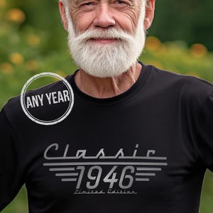 80th Birthday gift for men, 80th Birthday Shirt, Born in 1945 t-shirt, Classic Car Lover, 80th bday, Dad Birthday Grandpa Turning eighty tee