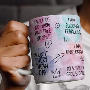 Sweary Affirmation Mug, Coworker Mug